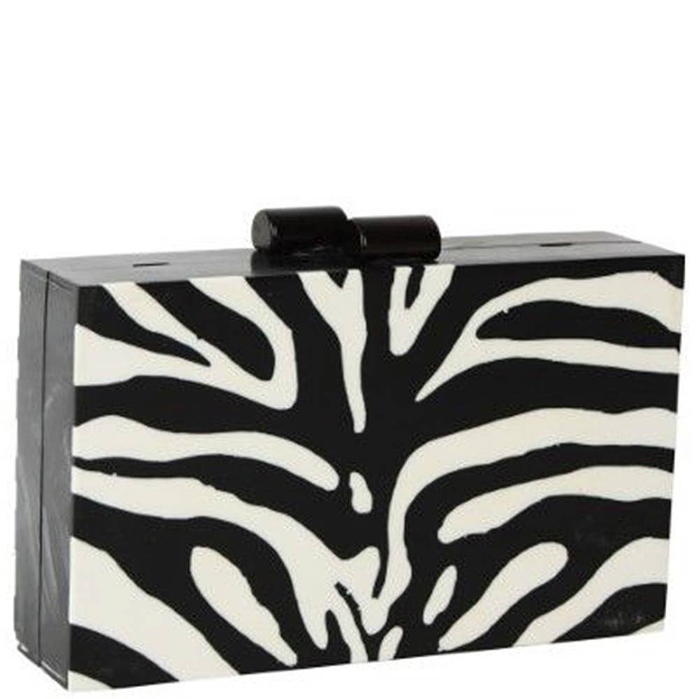 Zebra print on sale clutch bag